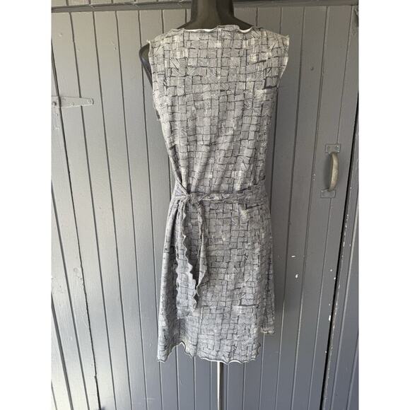 Luna Karina Potestio Dress Women’s S Black Sleeveless Cotton Abstract Tie Artsy - Picture 3 of 6